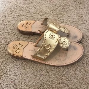 Gold Jack Roger sandals